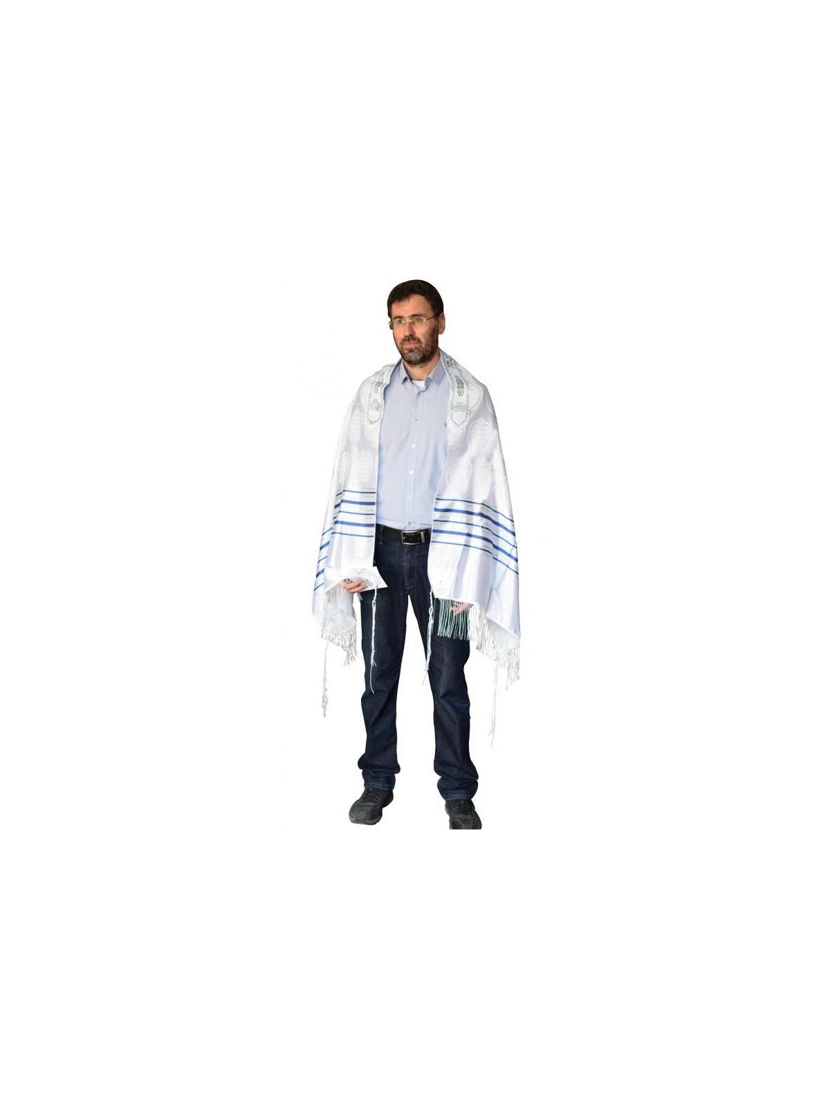 Talitnia Zion Paz Tallit Prayer Shawl Blue Si... | Traditional Tallits