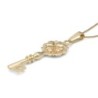 Exclusive 14K Gold Heart Key Pendant