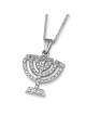 Anbinder Jewelry 14K Yellow Gold Diamond-Accented Menorah Pendant With