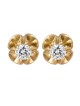 14K Gold 6-Pronged Diamond Stud Earrings (Choice of Color)