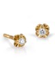 14K Gold 6-Pronged Diamond Stud Earrings (Choice of Color)