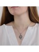 Collier de grenade en argent sterling et or 9 carats fabriqué à la main et serti de pierres précieuses