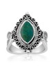 Bague pour femme en argent filigrane et pierre d'Eilat