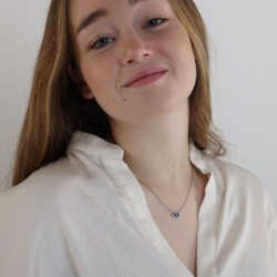 Diamond-Accented Evil Eye 14K White Gold Pendant Necklace