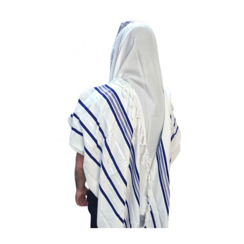 Acrylic Non Slip Tallit Textured Checke... | Traditional Prayer Shawls