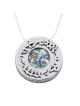 Silver and Roman Glass Circle Necklace - Beloved