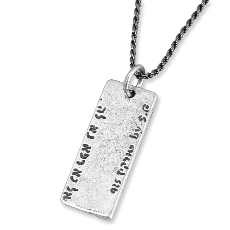 Handcrafted 925 Sterling Silver Kabbalah Pendant With Opal Stone - Hea