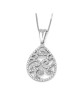 Ornate Filigree 14K Gold Pendant Necklace (Choice of Colors)