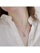 Collier pendentif en filigrane orné en or 14 carats (choix de couleurs)