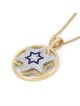 14K Gold Luxury Star Of David Diamond Pendant Necklace