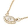 Diamond-Accented Evil Eye 14K Yellow Gold Pendant Necklace