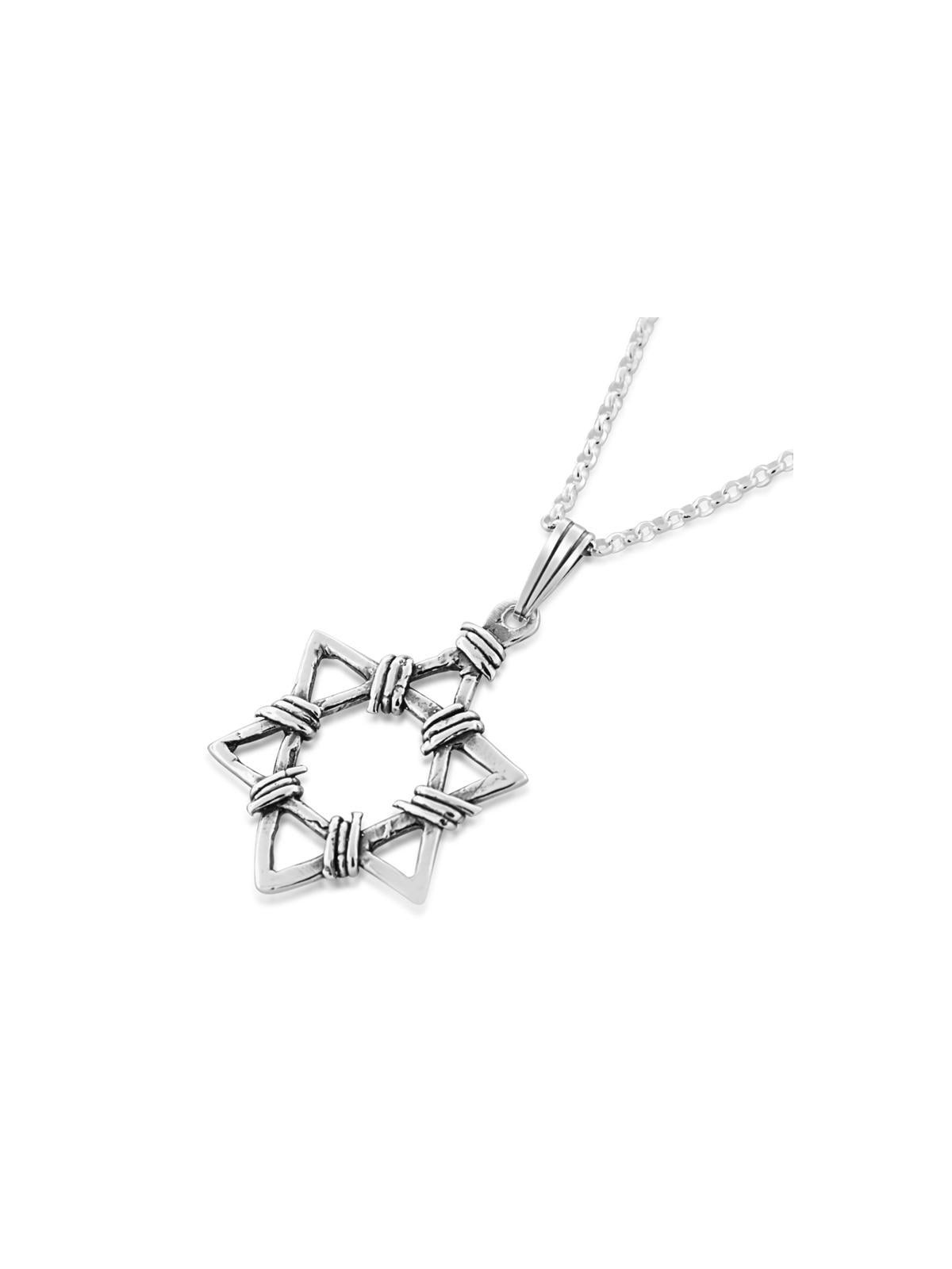 Collier étoile de David filaire en argent sterling