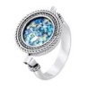 Roman Glass and Silver Circle Ring