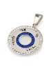 925 Sterling Silver Circular Hebrew-English Ani Ledodi Pendant with Cr