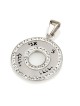 Pendentif circulaire hébreu-anglais Ani Ledodi en argent sterling 925 avec Cr