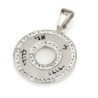 925 Sterling Silver Circular Hebrew-English Ani Ledodi Pendant with Cr