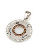 Pendentif circulaire hébreu-anglais Ani Ledodi en argent sterling 925 avec Cr