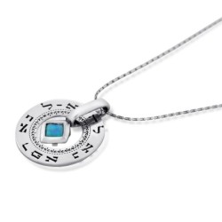 Large Silver Wheel Necklace - Healing - Numbers 12:13