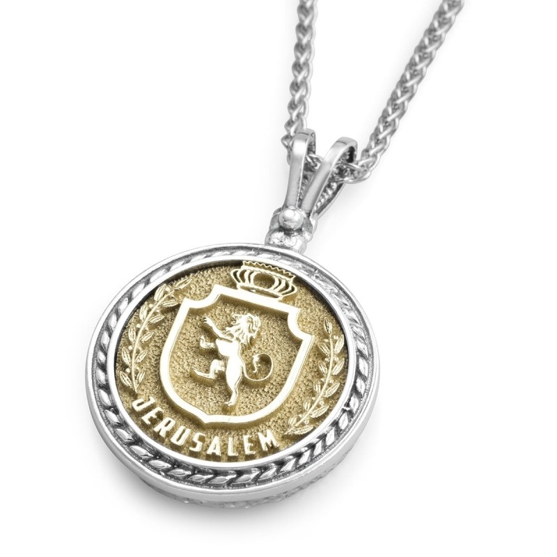 Rafael Jewelry Collier avec pendentif médaillon en argent sterling fabriqué à la main
