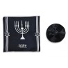 Ateret Acrylic Tallit Set Menorah Motif and Bible ... | Modern Tallits