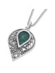 Rafael Jewelry Collier en filigrane en argent sterling et pierre d'Eilat