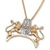 Rafael Jewelry 14K Yellow & White Gold Ten Commandments, Menorah and L