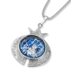 Rafael Jewelry Fabulous Roman Glass and Silver Pomegranate Necklace -