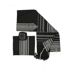 Gabrieli Handwoven Samuel Black Wool T... | Gabrieli Hand Woven Tallit