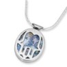 Rafael Jewelry Roman Glass and Silver Hamsa Necklace