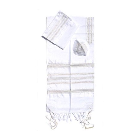 Gabrieli Handwoven White Silk Tallit S... | Gabrieli Hand Woven Tallit