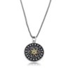Filigree: Silver Pendant with Gold Star of David
