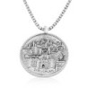 Sterling Silver Old Jerusalem Coin Necklace