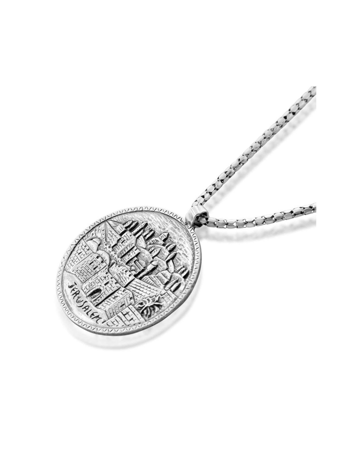 Collier de pièces de monnaie de l’ancienne Jérusalem en argent sterling