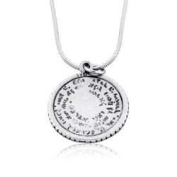 Priestly Blessing: Silver Pendant with Gold Star of David and Silver B