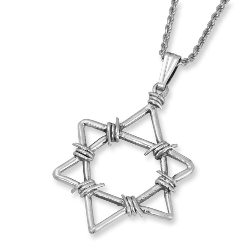 Rafael Jewelry Pendentif étoile de David en fil d'argent