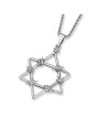 Rafael Jewelry Pendentif étoile de David en fil d'argent
