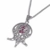 Rafael Jewelry Pink Pomegranate 925 Sterling Silver Necklace