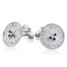 Three Pomegranates Shekel Coin Cufflinks with Sapphire Stones