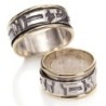 Two-Tone This Too Shall Pass Spinner Ring in 925 Sterling Silver and 9