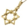 14K Gold Modern Star of David Pendant