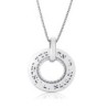 Large Silver Wheel Necklace - Shema Yisrael (Deuteronomy 6:4)
