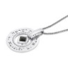 Large Silver Wheel Necklace - Shema Yisrael (Deuteronomy 6:4)