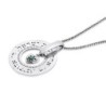 Large Silver Wheel Necklace - Shema Yisrael (Deuteronomy 6:4)