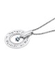Grand collier de roue en argent - Shema Yisrael (Deutéronome 6:4)