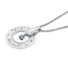 Large Silver Wheel Necklace - Shema Yisrael (Deuteronomy 6:4)