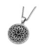 Collier décoratif en argent sterling Psaume 91 avec étoile de David avec C
