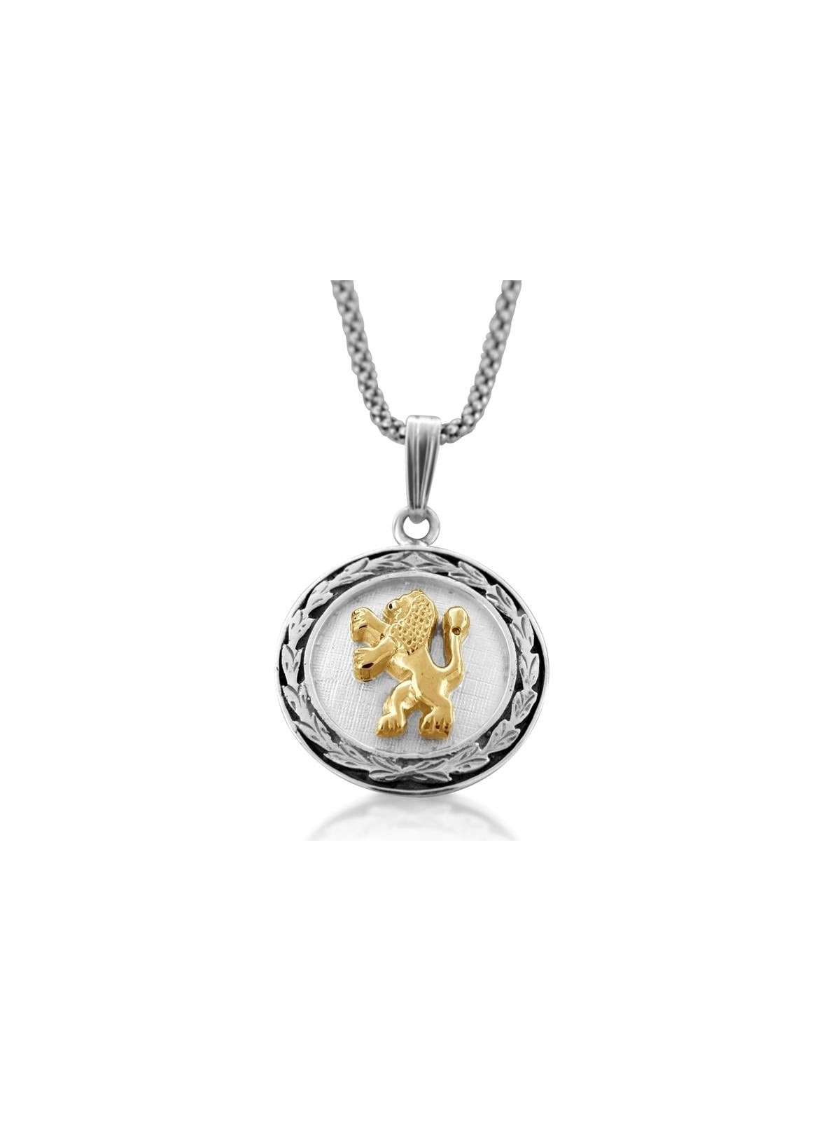 Collier Lion de Juda en or et argent
