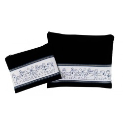 Ronit Gur Navy Velvet Tallit and Tefillin B... | Talit & Tefillin Bags