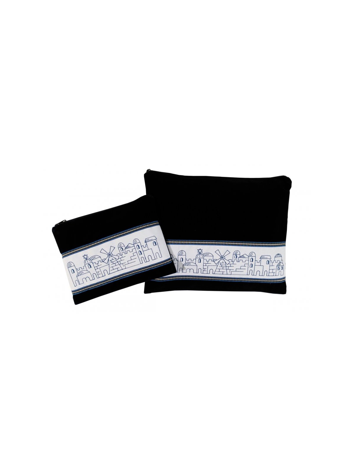 Ronit Gur Navy Velvet Tallit and Tefillin B... | Talit & Tefillin Bags
