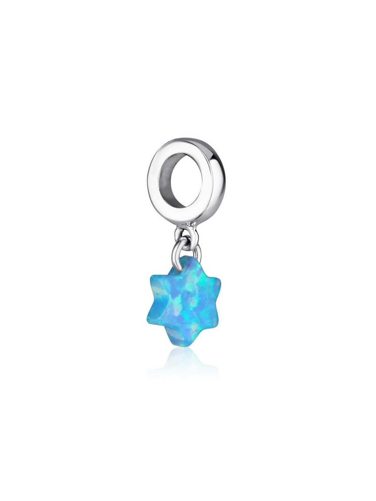 Marina Jewelry Blue Opal Star of David Pendant Charm